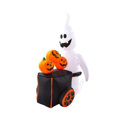 China Halloween Carnival Party 1.8M Halloween Inflatables Ghosts With Pumpkins Halloween Explosion Yard Decorations Indoor Outdoor for sale