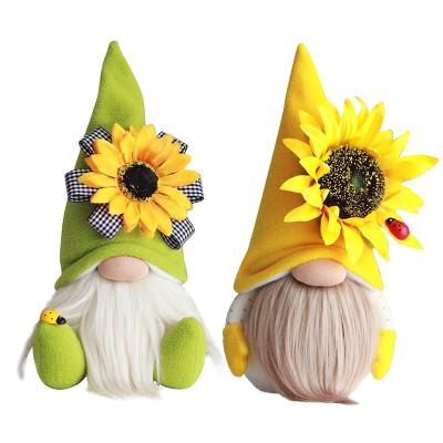 China Festival Stuff Bee Gnome Spring Sunflower Doll Decor Plush Bumble Bee Gnomes Ornaments Handmade Cute Elf Faceless Doll Indoor Office for sale