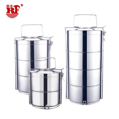 China Sustainable Material 401 Stainless Steel Double Layer Heat Insulation Lunch Box for sale