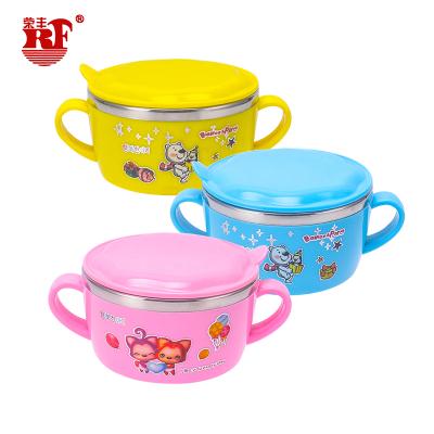 China Sustainable Cartoon Stainless Steel Children Kids Drink Cups Set For Kids for sale