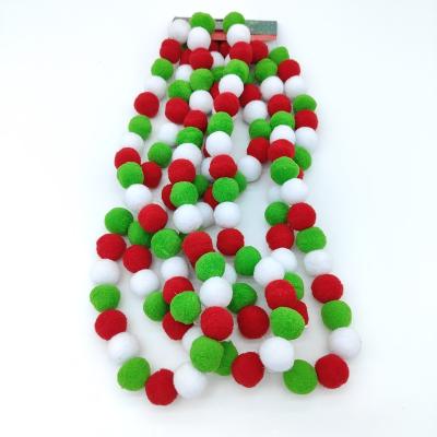 China 9ft Plastic Bead Garland Multi-Color Christmas Decoration Plastic Hanging Ornament Craft Embellishments for sale