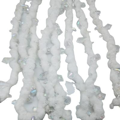 China PVC & PET & Pearl Felt Garland Diamond Wool Thread 2 in 1 for sale