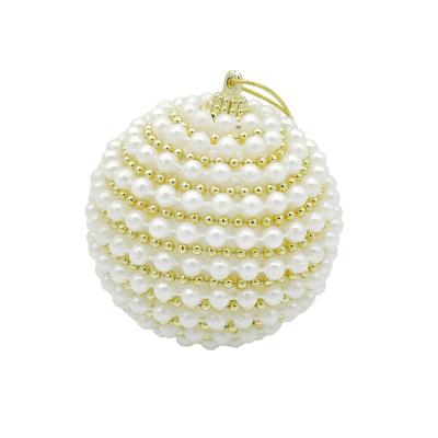 China Handmade PET Balls Bead Garland Christmas Decorative Hanging Ornaments Decoration Craft 75mm for sale