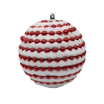 China PET & Handmade PS Balls Beads Garland Cotton Thread Christmas Decorative Hanging Ornaments Decoration Craft 80mm for sale