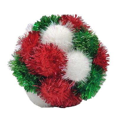 China PVC & ps & Handmade Craft Felt Balls Felt Pompom Tinsel Christmas Decorative Hanging Ornaments 80mm for sale