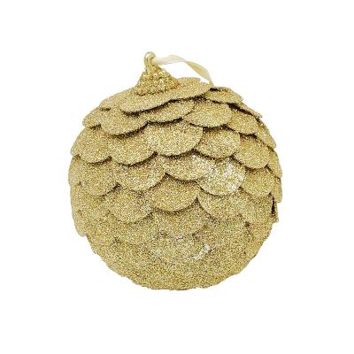 China Handmade PET Balls Sequin Covered Glitter To Sprinkle Color Graduated Christmas Ornaments Decoration Decorative Hanging Craft 80mm for sale