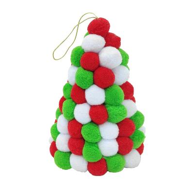 China PS Christmas Handmade Ornaments Multi Colored Felt Table Top Christmas Tree Decoration Ornament Plastic Hanging Craft for sale