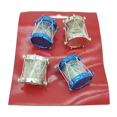 China Plastic Christmas Ornaments Plastic Hanging Ornament MINI Craft Christmas Drum Trap Pendants Transparent Decoration 3cm 4PCS in 1 unit for sale