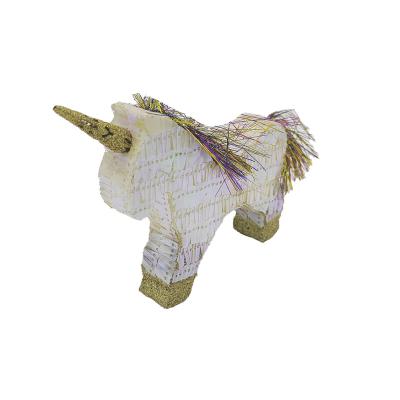 China PET Christmas Ornaments Plastic Unicorn Christmas Sequins Pendants Decoration Ornament Hanging Craft for sale