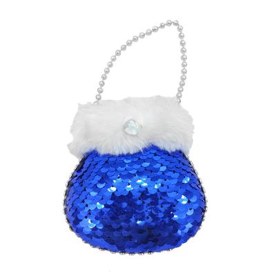 China Pet Christmas Ornaments Plastic Sequin Bag Christmas Glitter Decoration Ornament Hanging Craft for sale