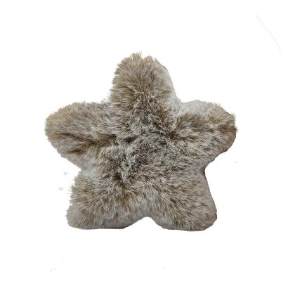 China Faux-fur & PS Handmade Faux Fur Balls Felt Pentagon Star Five-pointed Star Christmas Ornaments Decorative Hanging Craft for sale