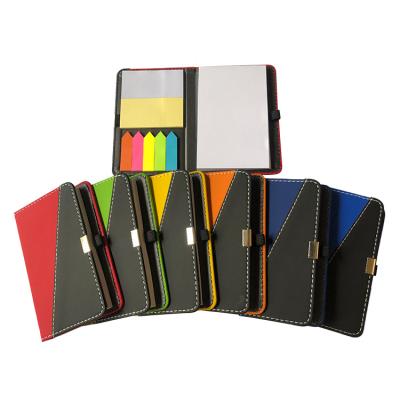 China 132x92x16mm PU Leather Memo Pad Home School Office Gift Self Adhesive Sticky Note Pads Custom Memo Pads for sale