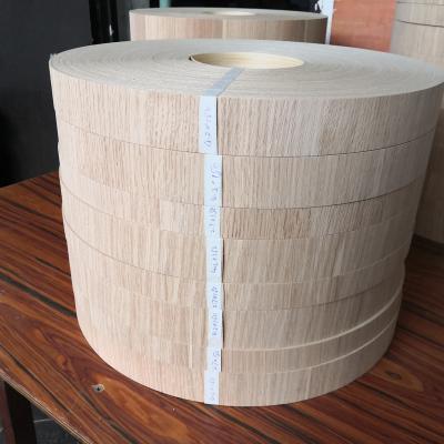 China Modern wood veneer veneer supplying strip (dark Chinese dark edging white oak wood veneer edging) for sale