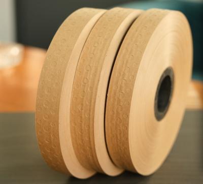 China Craft Veneer Tape Brown Color Heat Resistant Adhesive With 2 Holes In 19mm for sale