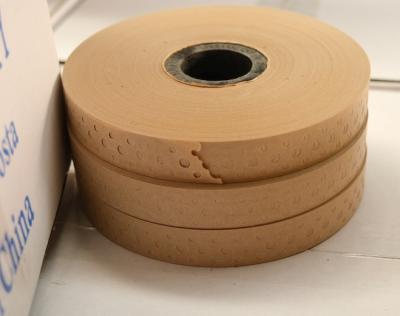 China Craft Veneer Tape Brown Color Heat Resistant Adhesive With 3 Holes in18mm for sale