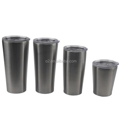 China Stocked 20oz Double Wall Tumbler Stainless Steel Tumbler 30oz Skinny Straight Empty Coffee Mug With Lid for sale