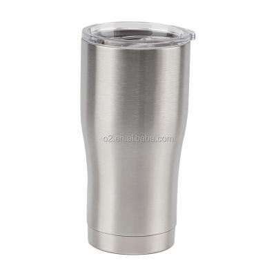 China Car Leak Proof Stored Portable Travel Mug with Lid 30oz 40oz Modern Stainless Steel Curve Tumbler Vacuum Insulated Curve Tumbler for sale