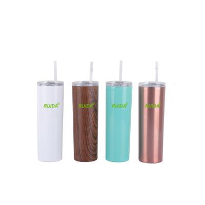 China 15oz 20oz 25oz 30oz 35oz Sublimation Stainless Steel High Quality White Lean Straight Lean Vacuum Insulated Tumbler With Lid for sale