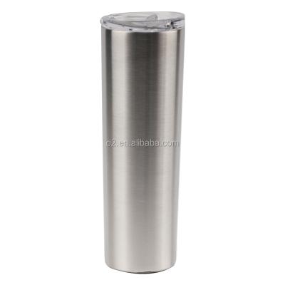 China 20oz Double Wall Tumbler 30oz Straight Lean Wall Vacuum Stocked Lean Stainless Steel Coffee Cup With Lid And Straw for sale