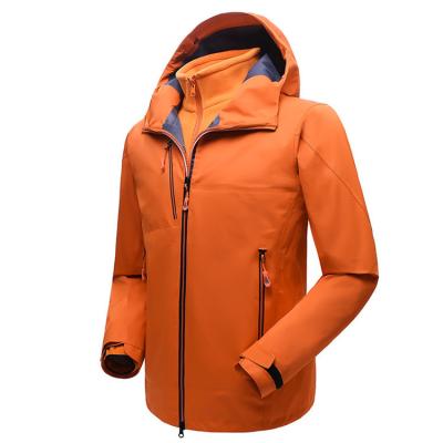 China 100% Polyester Men Rain Waterproof Jacket Coat Wind Orange Jacket for sale