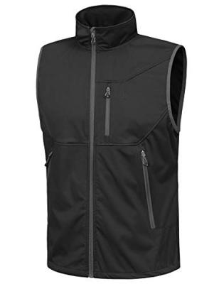 China Men's Autumn Windproof Sleeveless Vest Anti-Shrink For Travel Hiking Golf Running Winter Lightweight Softshell Vest for sale