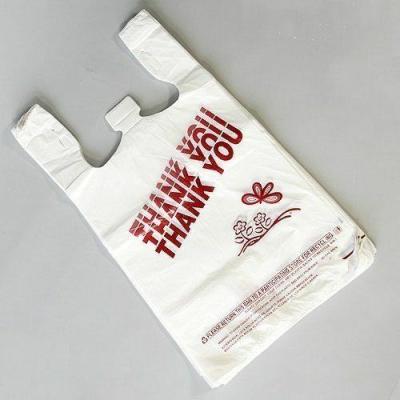 China Moisture Proof T Shirt Bag Thank You Plastic Grocery Carry Out Retail Bags for sale