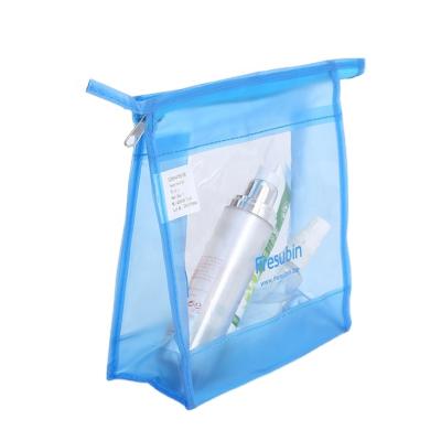 China Recyclable custom plastic clear logo PVC zipper makeup promotion sewing cosmetic bag mini travel cosmetic bag for sale