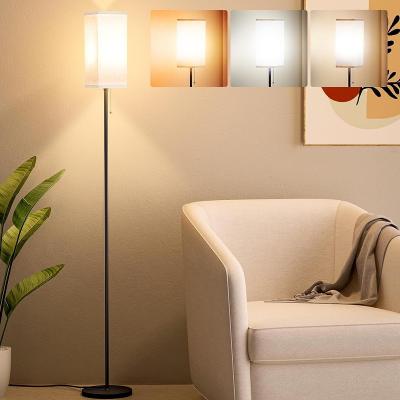 China Minimalist Floor Lamps for Living Room Bedroom - 3 Color Temperature Black Standing Lamp with Pull Chain Switch for sale