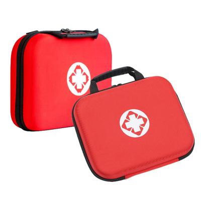 China Protable Shockproof Dustproof Practical Carry Case Popular Red Color Medical Device Tool First Aid Bag Zipper Handle Suitcase for sale