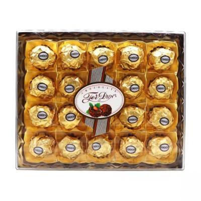 China Best Selling Square Box T20 Diamond Chocolate 250g Gift Box Golden BALL for sale