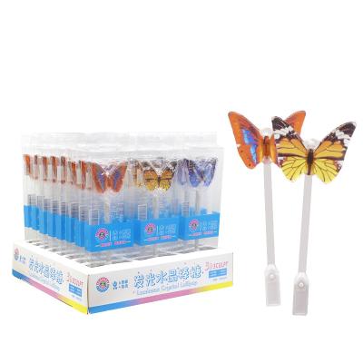 China Natural LED Butterfly Luminous Crystal Lollipop 18g*24pcs for sale