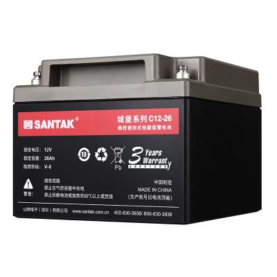 China Electric Power Systems SANTAK 12V 26Ah ups battery High quality sealed lead-acid battery for sale