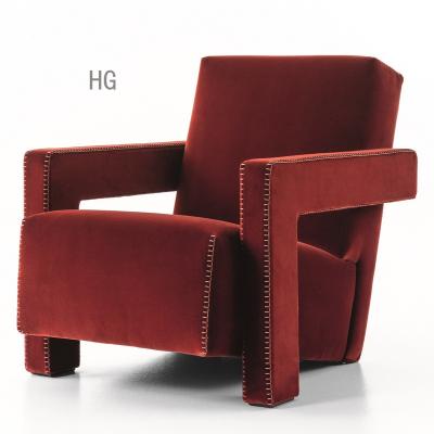 China Zigzag High Quality Italian Modern Designer Stitched Lounge Single Seat Sofa Lounge Armchair Leisure Lounge Chair Interior Details for sale