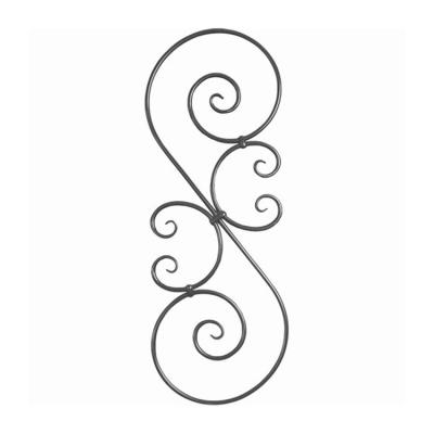 China China Factory Traditional Professional Custom Wrought Iron Products Decorative Wrought Iron S Scrolls For Fence Gate Decoration for sale