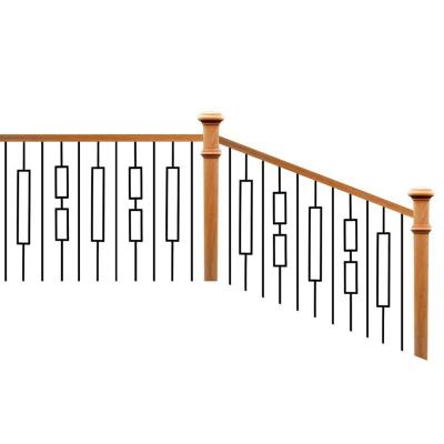 China Grill Design Wrought Iron Exteior Baluster Hollow Iron Metal Shafts Traditional House and Fence or Garden Gate for Stair Rails for sale