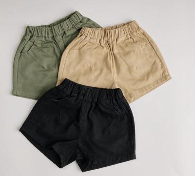 China Anti-wrinkle Candy Colors Toddler Girls and Boys Shorts Summer Kids Casual Simple Shorts for sale