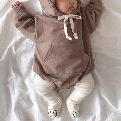 China 100% Warm Newborn Baby Romper Hooded Baby Clothes Cotton Autumn Winter Infant Clothes for sale