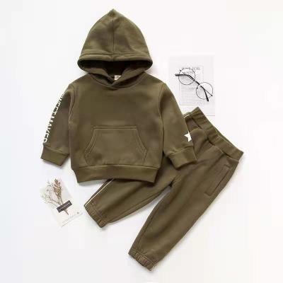 China Simple Casual Hooded Fashion Toddler Kids Clothing Sets Breathable Sweatshirt Sports Equipment for sale