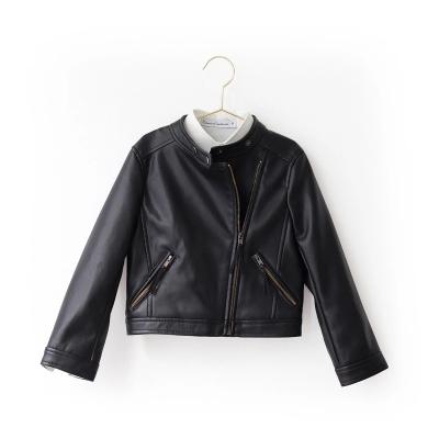 China Fashion small children's viable jackets outwear girls PU leather kids coats new for sale