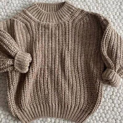 China Breathable High Quality 100% Cotton Toddler Knitted Wear Sweater Girls Winter Kids Sweaters for sale