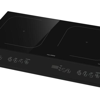 China Hotel Home Appliance Double Burner Microcomputer Induction Hob Cooktop 3500W Induction Cooker for sale