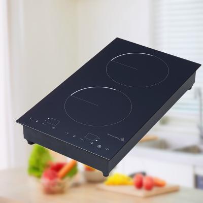 China Hotel Domino 3500W Electric Double Built In Induction Cooker Cooktop Hob for sale