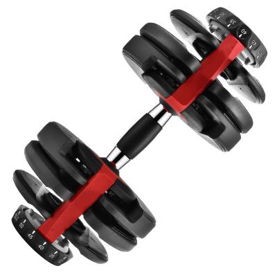 China Rubber Covered Dumbbell Amazon Sells 40kg 90lb Adjustable Wide Body Dumbbell Indoor Fitness Equipment for sale