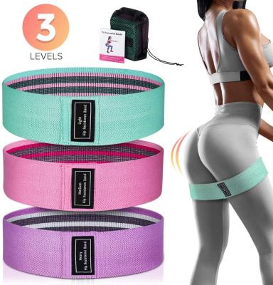 China Elastic Training Elastic High Quality Fabric Yoga Resistance Band for sale