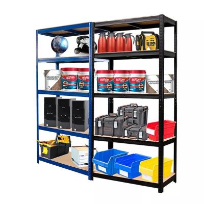 China Heavy Duty Corrosion Protection Boltless Racking Systems Warehouse Storage Rack Industrial Shelving For Metal Original Black Cover White Blue for sale