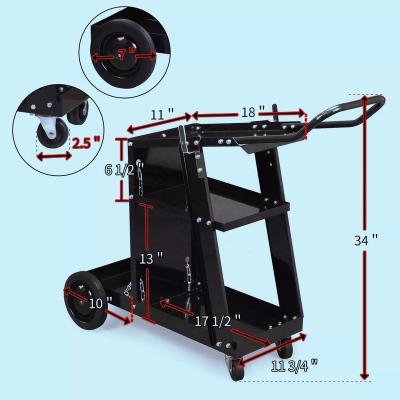 China Storage Welder 3 Rows Rolling Universal Gas Cylinder Steel Welding Machine Trolley Trolley with Chain and Handle Welding Trolleys for sale