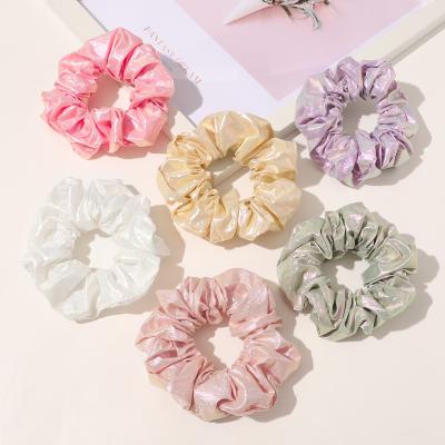 China Women Accessory Wholesale Fashion Texture Hair Ties Loose Elastic Pearly Elastic Hair Scrunchies Girls Hair Bands Scrunchies for sale