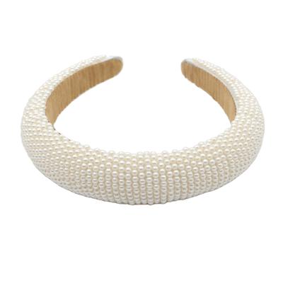 China Environmentally friendly cute wide-brimmed sponge bead headband Korean European and American baroque headband for sale