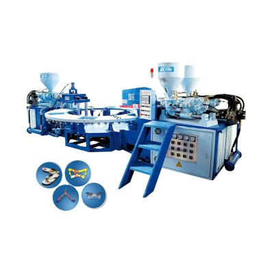 China Shoe Industry Equipment Three Color PVC Strap Injection Making Machine Five Color PVC Upper Machine Sandal Making Machine en venta