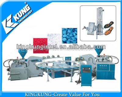 Κίνα KK-HJ 6220A Double Color PVC / TPR Rotary Sole Injection Machine , Shoe Sole Mold Making Machinery προς πώληση